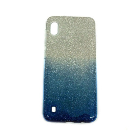 Силиконовый чехол для Samsung A105 Galaxy A10 Gradient SC097 голубой/серебро