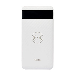 Портативное зарядное устройство Hoco J11 10000mAh 2USB с беспроводным зу белый