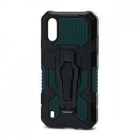 Задняя накладка для Samsung A015/M015 Galaxy A01/M01 пластик i-Crystal зеленый