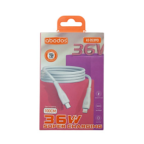 Дата кабель Type-C - Lightning Abodos DS393 36W 1м белый
