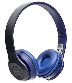 Bluetooth-наушники Borofone B04 Charming rhyme полноразмерные синие(УЦЕНКА)не товарный вид