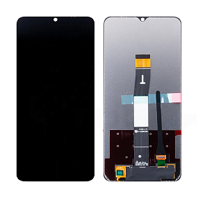 Дисплей для телефона Xiaomi Redmi 12C/Poco C55 (22120RN86G) в сборе с тачскрином Черный - Оригинал 