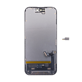Дисплей для телефона iPhone 15 в сборе Черный - (Soft OLED, Full HD) (с верификацией = JCID с привяз