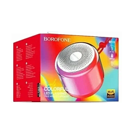 Колонка Borofone BR28 (Bluetooth/MicroSD/USB/FM/AUX) 5W красная