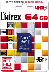 SD 64Gb Mirex Class 10 UHS-I 45Mb/s (УЦЕНКА) Вскрыта упаковка