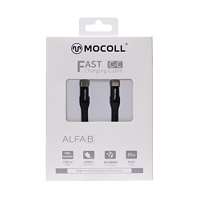 Дата кабель Type-C - Type-C Mocoll CC2B 1.5м 60W 3A черный
