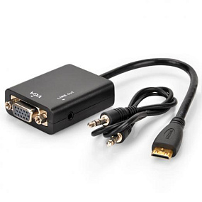Переходник HDMI (папа) - VGA (мама)