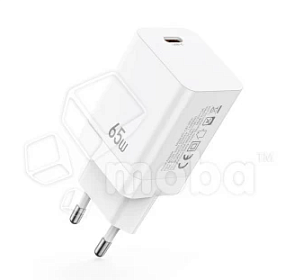 СЗУ-USB-C XO CE10 1 выход PD 65W белый
