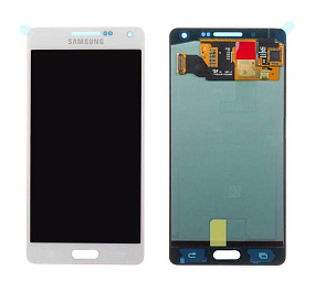 Дисплей для телефона Samsung A500F/A5 (2015) в сборе с тачскрином Белый - AAA (AMOLED)
