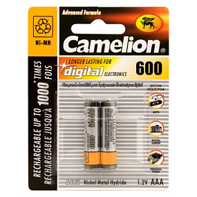 Аккумулятор AAA Camelion 600mAh 2BL 1шт