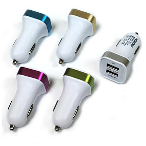 АЗУ-USB 2 выхода 1А/2,1А глянец