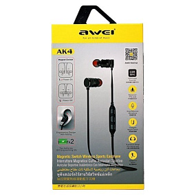 Bluetooth наушники Awei AK4 внутриканальные черно (УЦЕНКА) Периодически заикаются