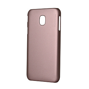 Силиконовый чехол для Samsung J327 Galaxy J3 (2017) под металлик розовый