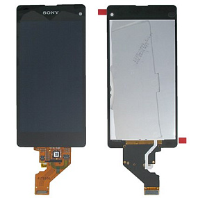 Дисплей для телефона Sony D5503 (Z1 Compact) в сборе с тачскрином Черный