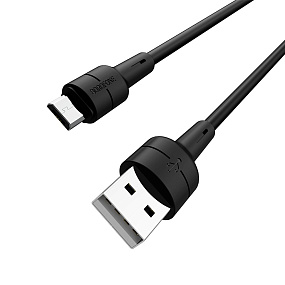 Дата кабель Type-C - USB Borofone BX30 Silicone 1м 2.4A черный