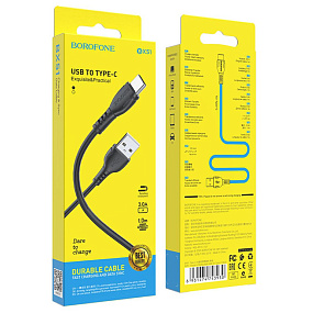 Дата кабель Type-C - USB Borofone BX51 3A 1м черный