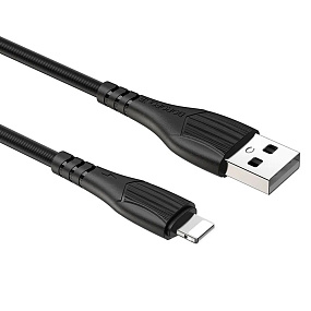 Дата кабель lightning - USB Borofone BX37 2.4A черный тех.пак.