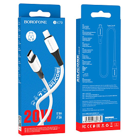 Дата кабель Type-C - Lightning Borofone BX79 3A 20W 1м белый