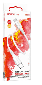 Дата кабель Type-C - Type-C Borofone BX80 60W 3A 1м черный