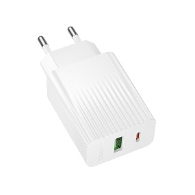 СЗУ-USB-Type-C Borofone BAS74A 2 выхода PD20W QC3.0 белый