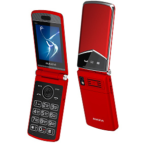 Мобильный телефон Maxvi E11 Red-silver