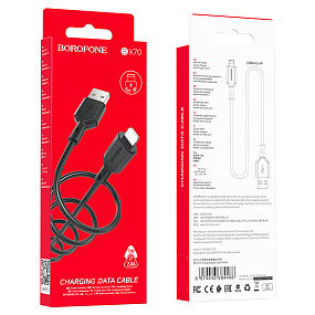 Дата кабель micro USB - USB Borofone BX70 2.4A 1м черный