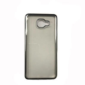 Силиконовый чехол для Samsung A720 Galaxy A7 (2017) с хром. контуром черный