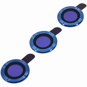 Стекло камеры iPhone 12 Pro (комплект 3 шт.) Синее