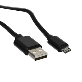 Дата кабель micro USB - USB в переплете металлический 1м черный в упаковке