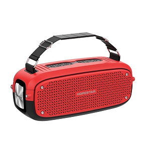 Колонка Hopestar A21 (Bluetooth/MicroSD/USB/FM/AUX/Microphone) влагозащищенная красный