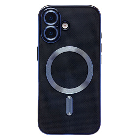 Кейс iPhone 17 силикон SafeMag SM027 темно-синий