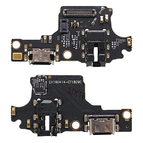Шлейф Huawei Honor 10 плата на системный разъем/разъем гарнитуры/микрофон