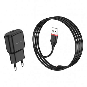 СЗУ+ micro USB Borofone BA48A 1 выход 2,1А черный