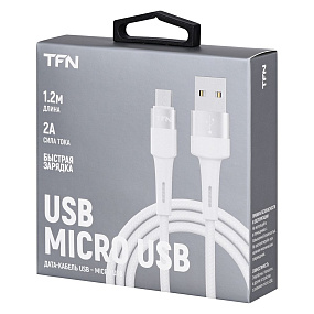 Дата кабель micro USB - USB TFN C-ENV MIC1MWH 2A 1.2м белый