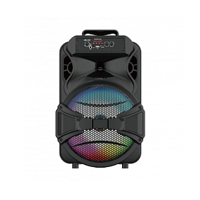 Колонка JBK-1202 (Bluetooth/Microphone/USB/FM/AUX/TF/TWS/LED) 15W черная