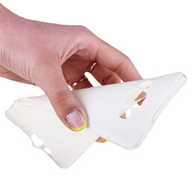 Силиконовый чехол для Samsung E700 Galaxy E7 HiCase белый