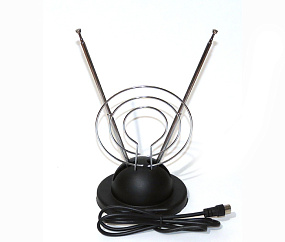 Антенна комнатная ДМВ+МВ с кольцом (618/DB-618)