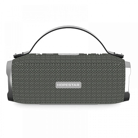 Колонка Hopestar H24 (Bluetooth/MicroSD/USB/FM/AUX/Microphone) влагозащищенная серый