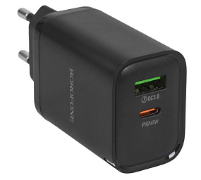 СЗУ-USB-Type-C Borofone BA87A 2 выхода PD65W QC3.0 черный