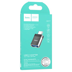 Переходник USB (мама) - Type-C (папа) Hoco (UA17)