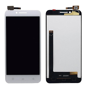 Дисплей для телефона Lenovo Vibe C (A2020) в сборе с тачскрином Белый