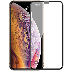 Защитное стекло iPhone 11/Xr 6D черное 
