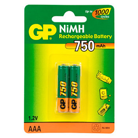 Аккумулятор AAA GP 750mAh 2BL 1шт