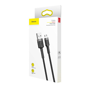 Дата кабель micro USB - USB Baseus Cafule (CAMKLF-CG1) 2м 1.5A черный
