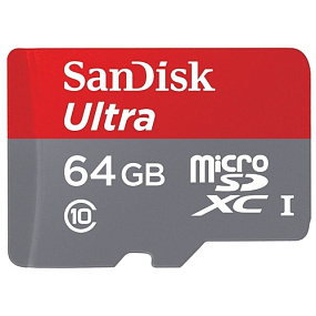 MicroSD 64Gb SanDisk Class 10 UHS-I 80Mb/s без адаптера