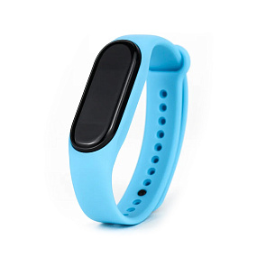 Ремешок силиконовый для браслета Xiaomi Mi Band 7 голубой