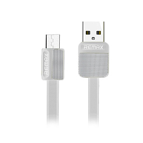 Дата кабель micro USB - USB Remax Metal (RC-044m) 1м белый (УЦЕНКА) Б/У