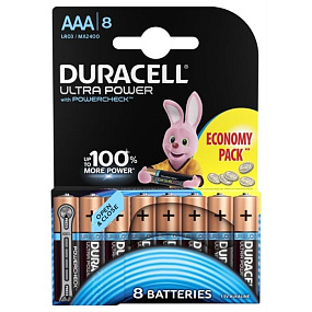 Батарейка ААА Duracell LR3 8BL  Ultra Power 40/120 1шт
