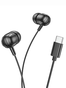Наушники Borofone BM77 Type-C внутриканальные с микрофоном черные