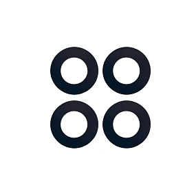 Стекло камеры Realme 8i (RMX3151) (комплект 4 шт.) Черное